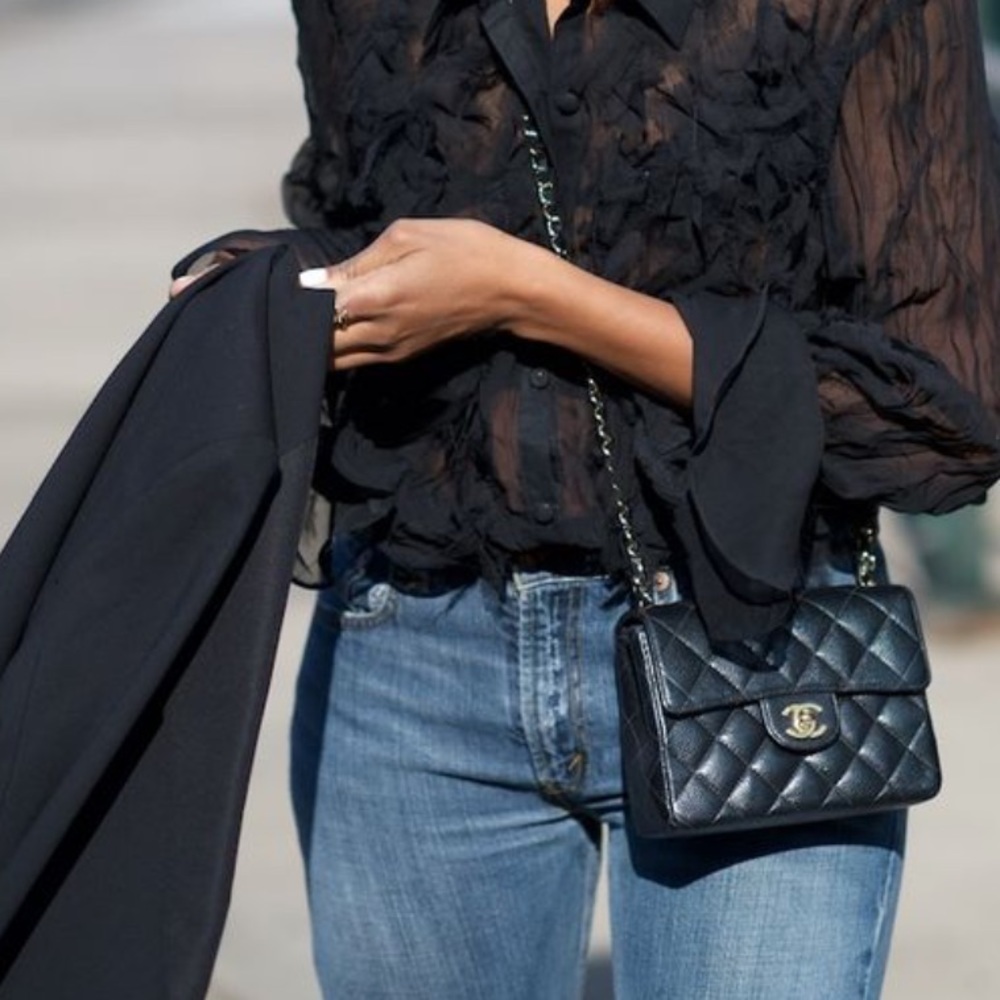 Crossbody Caviar Mini Bag